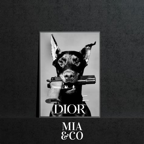 dior dog with gun|dior dog perfume.